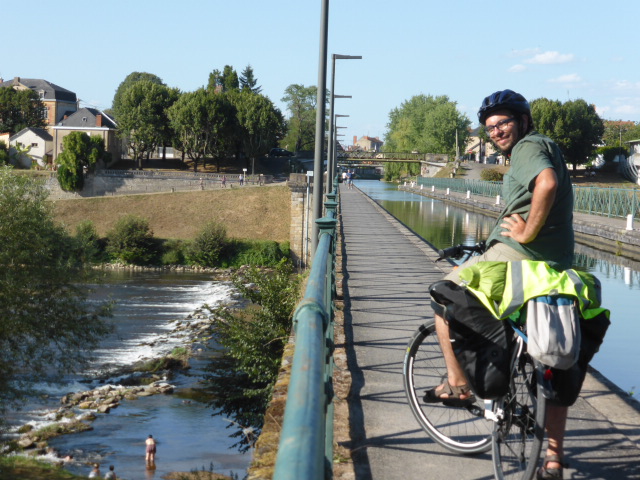 A la découverte des ponts-canaux, ici à Digoin où on a dit au revoir à la Loire