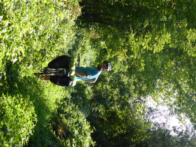 Une des nombreuses fausses pistes où le manque de signalisation nous a fait nous perdre. Ici, à Baja en Hongrie où nous avons persévéré 1h30 jusqu'à avoir des orties jusqu'aux genoux !